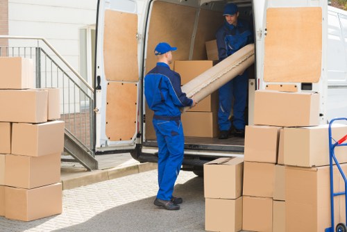 Man and van moving service in Soho streets