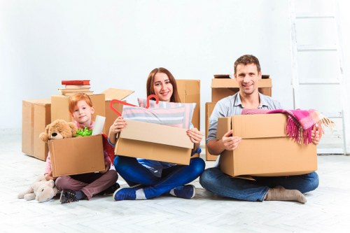 Secure storage boxes for a Soho moving service