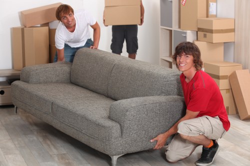 Charity donation items being prepared during a Soho clearance