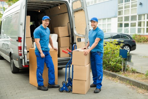 Professional van team organizing a relocation in Soho
