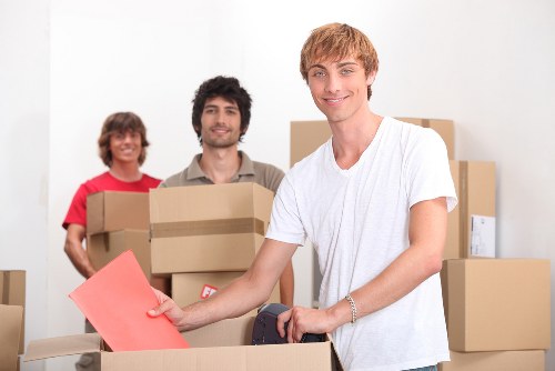 Packing and loading boxes for a local move in Soho