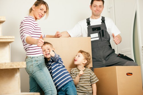 Secure self storage in Soho with organized shelving and boxes
